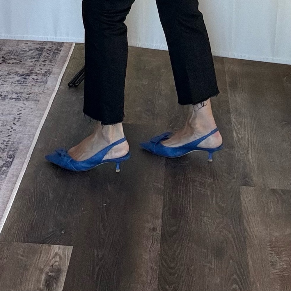 Blue Stewart Weitzman Slingback Heels - Picture 5 of 8